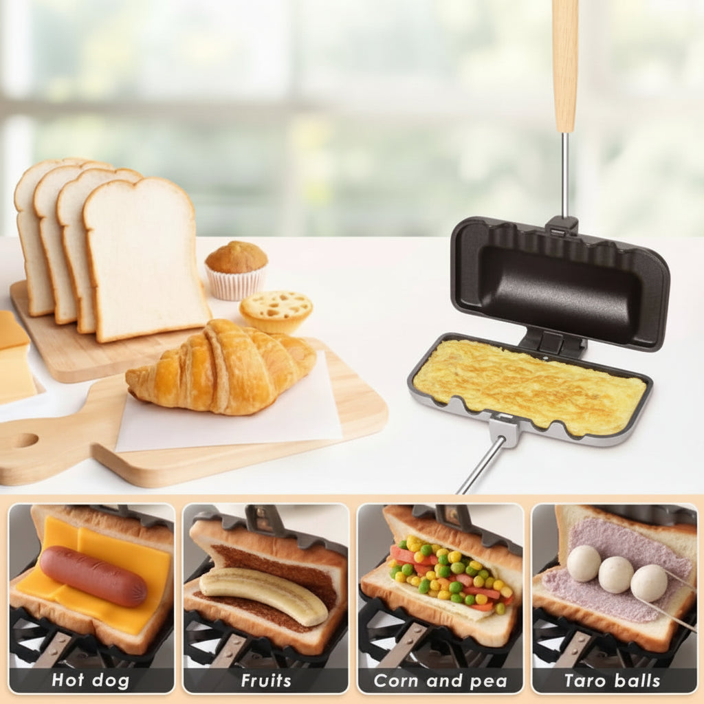 QUICKGRILL - Compact sandwich maker for quick and crispy meals anytime