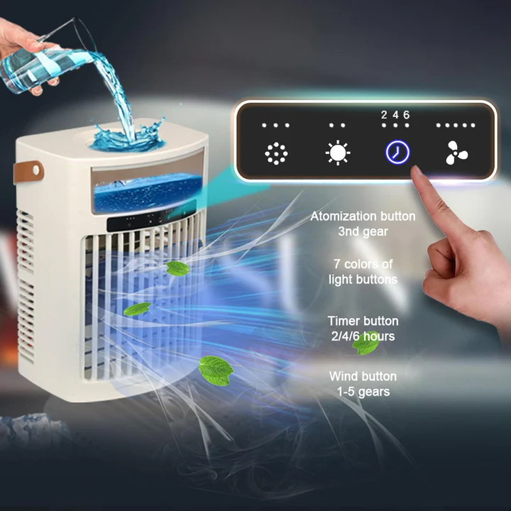 Mini-ventilateur rafraîchisseur d'air portable