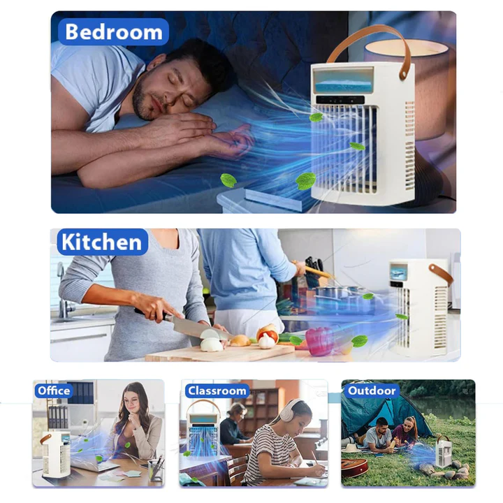 Mini-ventilateur rafraîchisseur d'air portable