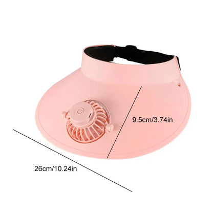 Casquette à visière avec ventilateur rafraîchissant