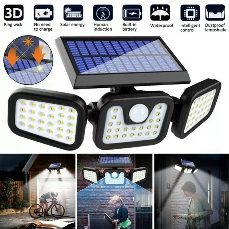 Lampe solaire à détecteur de mouvement pour usage extérieur