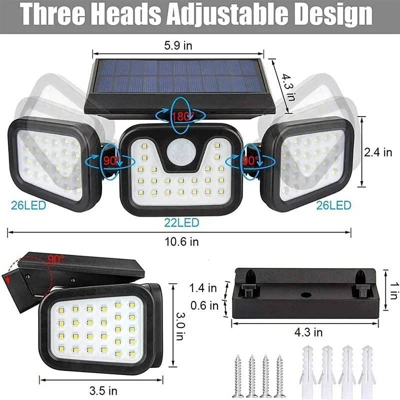 Lampe solaire à détecteur de mouvement pour usage extérieur