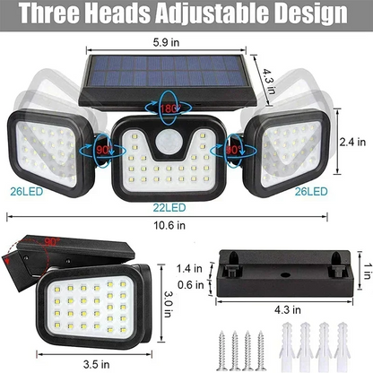 Lampe solaire à détecteur de mouvement pour usage extérieur
