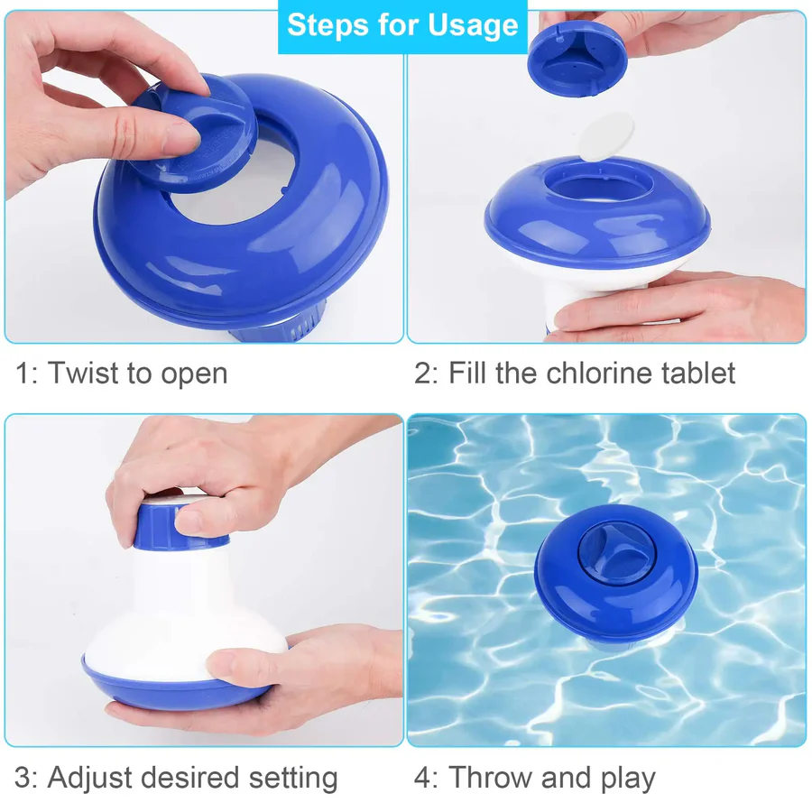 Diffuseur de chlore flottant réglable pour piscine