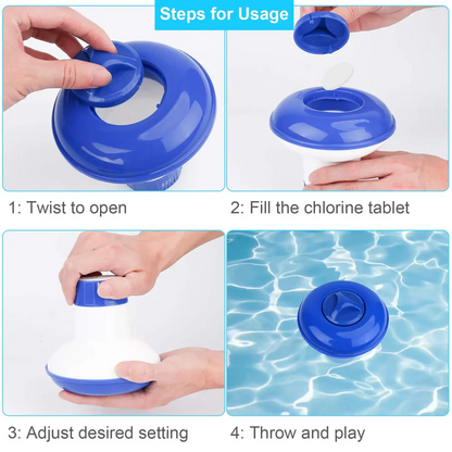 Diffuseur de chlore flottant réglable pour piscine