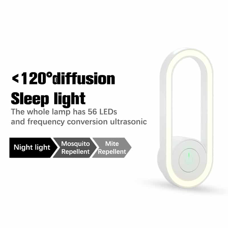 Veilleuse répulsive à moustiques LED ultrasonique