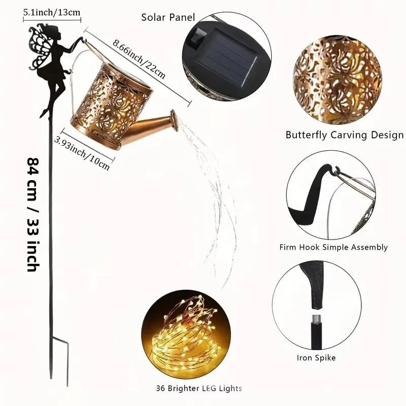 Lampe féerique suspendue, décoration lumineuse d'extérieur