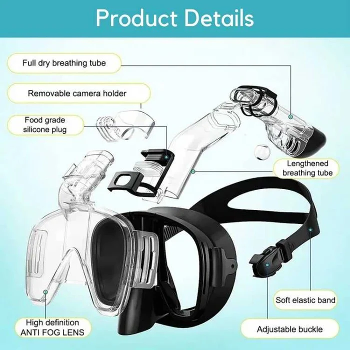 Masque de snorkeling avec système anti-éclaboussures