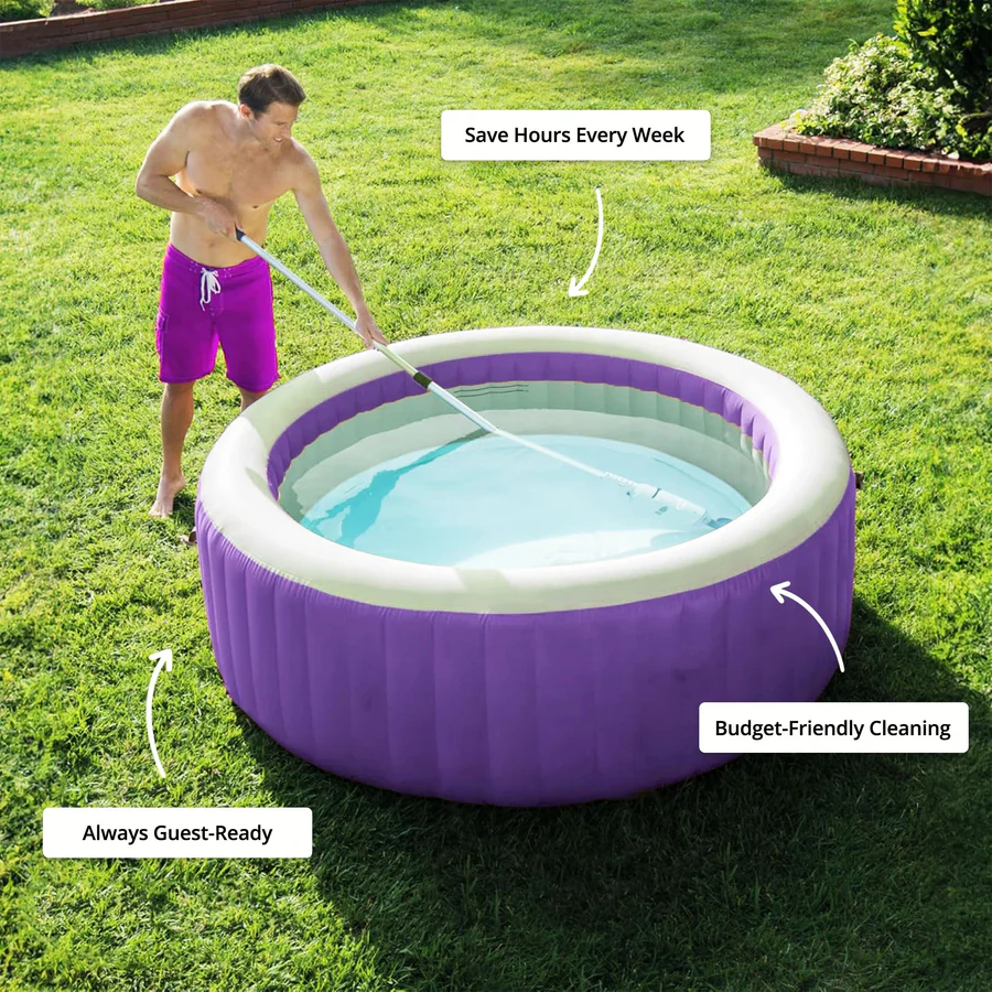 Aspirateur de piscine sans fil rechargeable avec têtes interchangeables