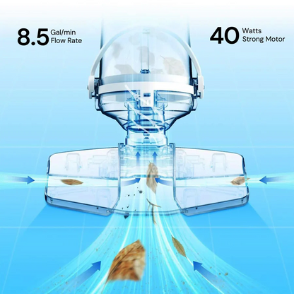 Aspirateur de piscine sans fil rechargeable avec têtes interchangeables