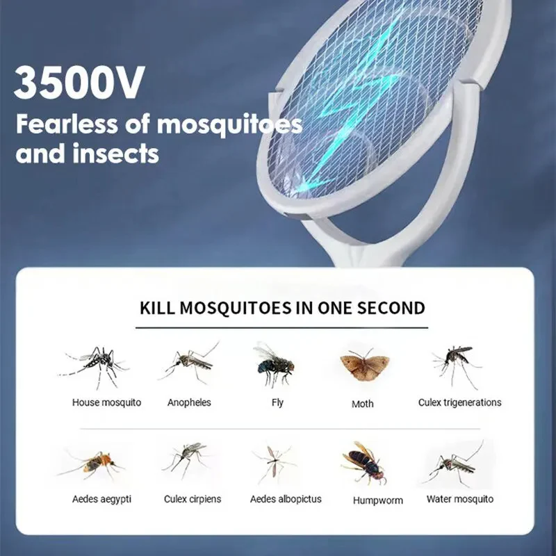 Raquette anti-insectes 5 en 1 à charge rapide