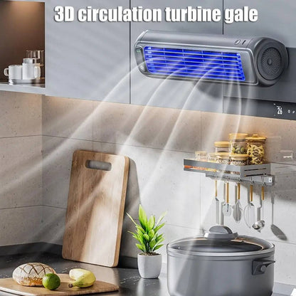 Refroidisseur climatiseur portable, ventilateur de circulation de bureau ou mural sans perçage, batterie 2000 mAh, 3 vitesses, refroidissement silencieux réglable