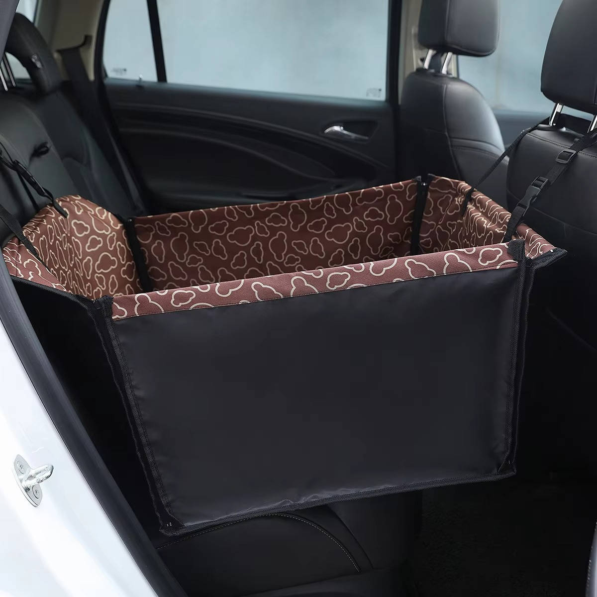 Housse de siège auto écologique en polyester pour chien, hamac de siège arrière imperméable et protection de dossier pour petits chiens