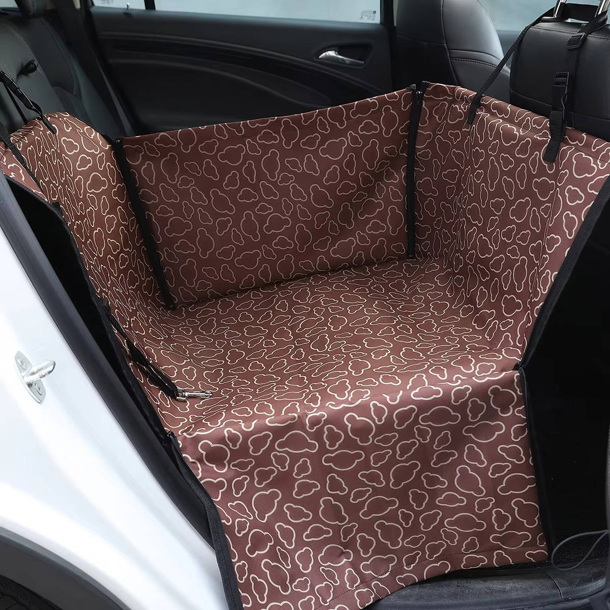Housse de siège auto écologique en polyester pour chien, hamac de siège arrière imperméable et protection de dossier pour petits chiens