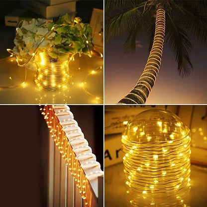 Guirlande lumineuse d'extérieur pour arbre, jardin et clôture