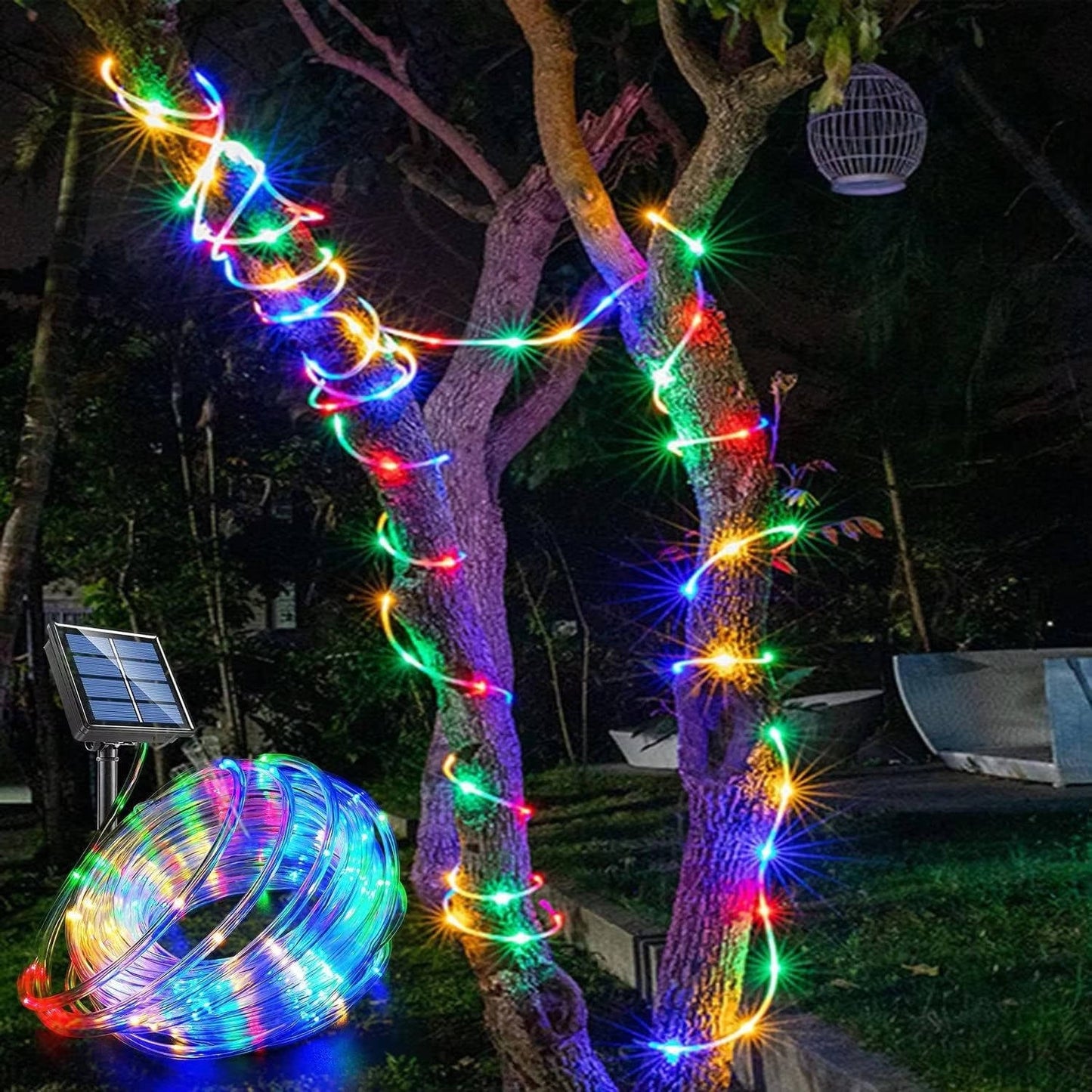 Guirlande lumineuse d'extérieur pour arbre, jardin et clôture