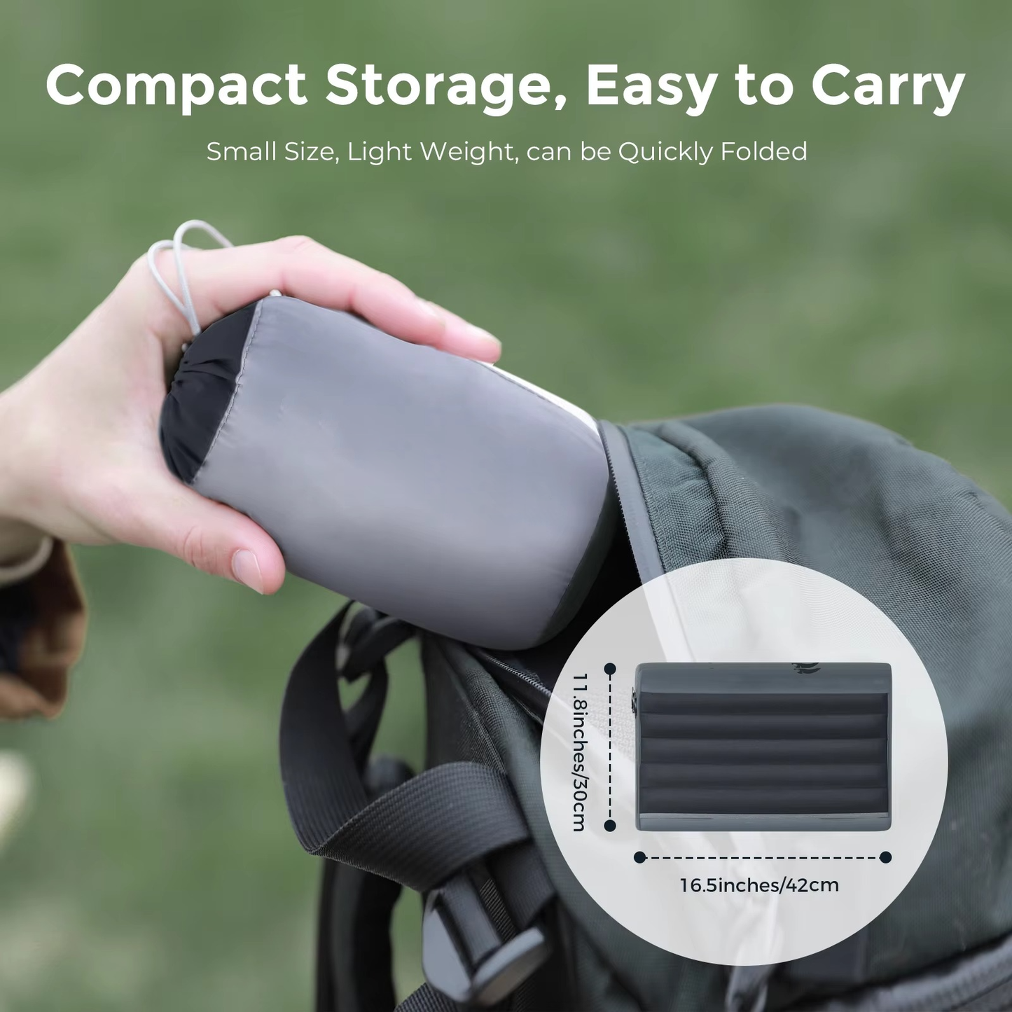 Oreiller de camping gonflable au design léger et portable