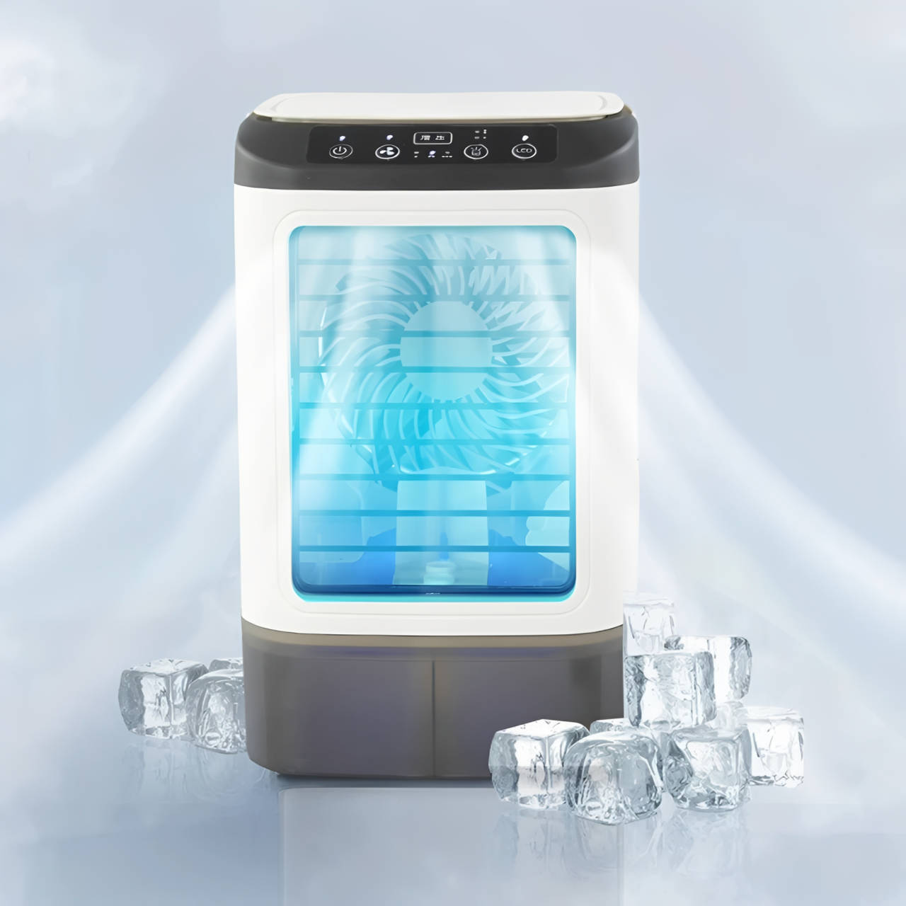 Climatiseur portable, refroidisseur à évaporation à refroidissement rapide et 3 vitesses