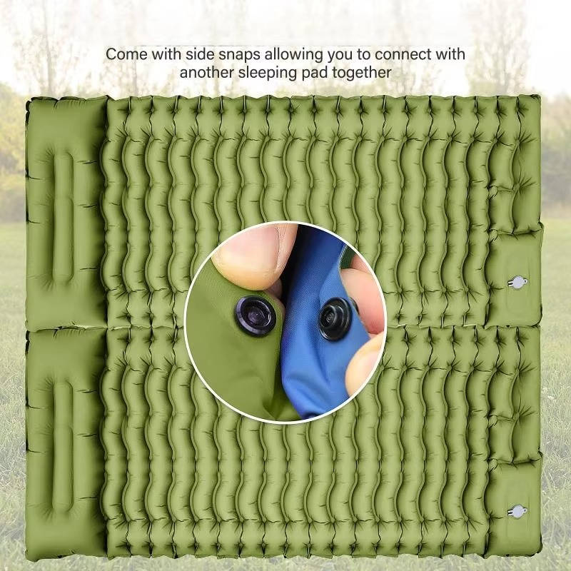 Matelas gonflable ultraléger pour le camping avec oreiller intégré