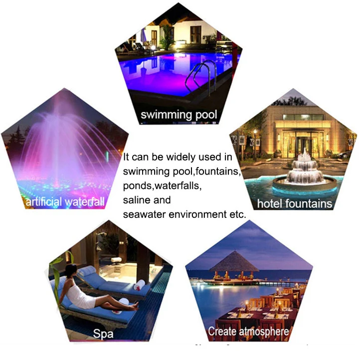 Lampe de piscine murale en acier inoxydable LED 15 W
