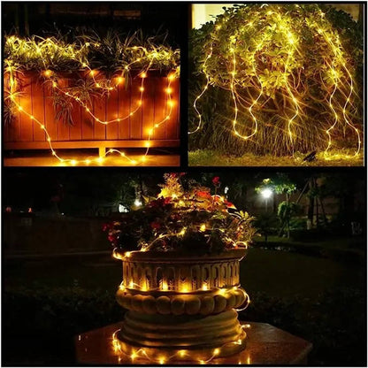 Guirlande lumineuse d'extérieur pour arbre, jardin et clôture