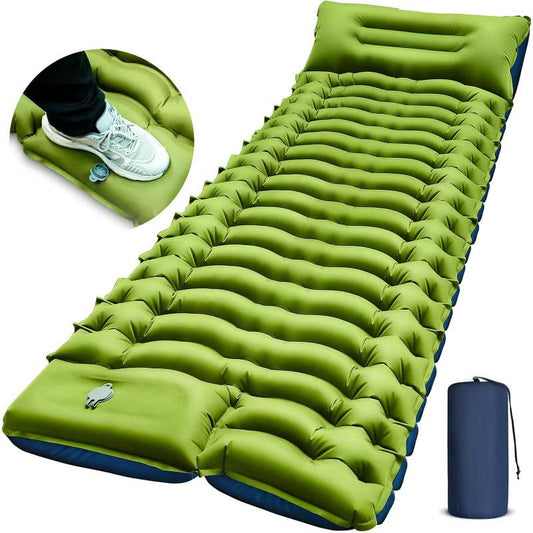Matelas gonflable ultraléger pour le camping avec oreiller intégré