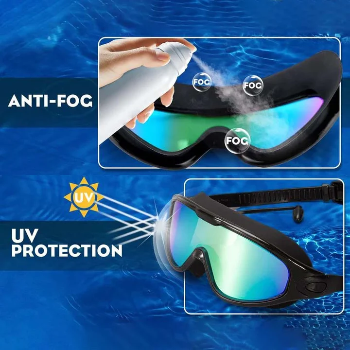 Lunettes de natation grand angle à effet antibuée