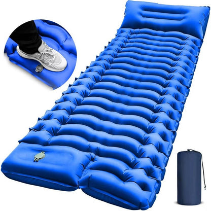 Matelas gonflable ultraléger pour le camping avec oreiller intégré