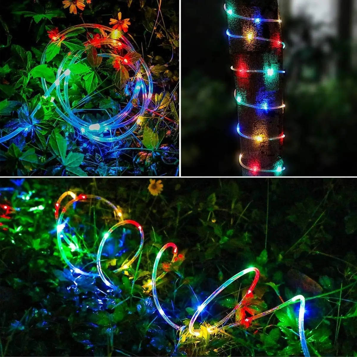 Guirlande lumineuse d'extérieur pour arbre, jardin et clôture