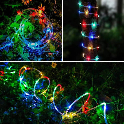 Guirlande lumineuse d'extérieur pour arbre, jardin et clôture