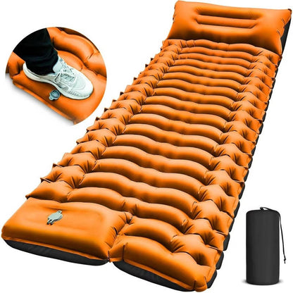 Matelas gonflable ultraléger pour le camping avec oreiller intégré