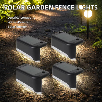 Lampes solaires de terrasse d'extérieur étanches, lampes de marche LED blanc chaud pour escaliers, clôtures, terrasses et allées, lot de 16