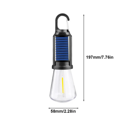 Lampe de camping solaire rechargeable à crochet