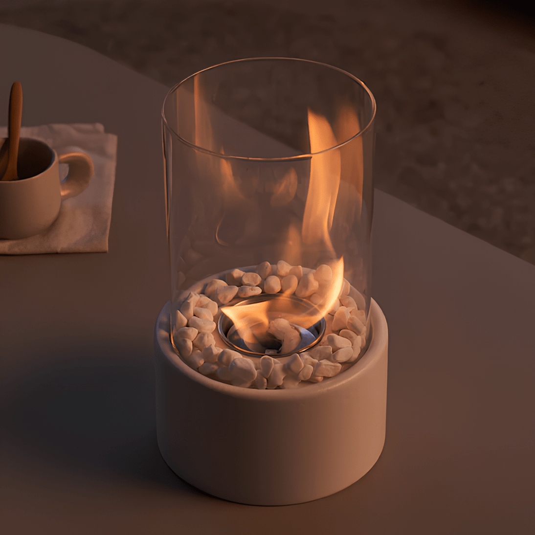 FLAMEAURA Glass Oil Lamp – Refillable & Stylish for Indoors & Outdoors