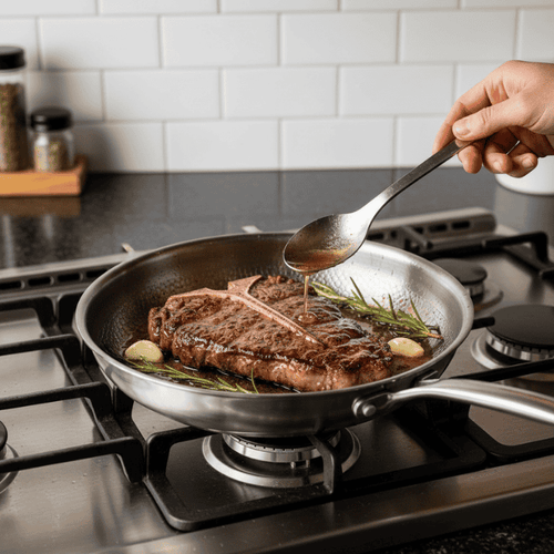 POÊLE TITAN-PREMIUM – Poêle en titane de haute qualité sans revêtement pour tous les types de cuisinières
