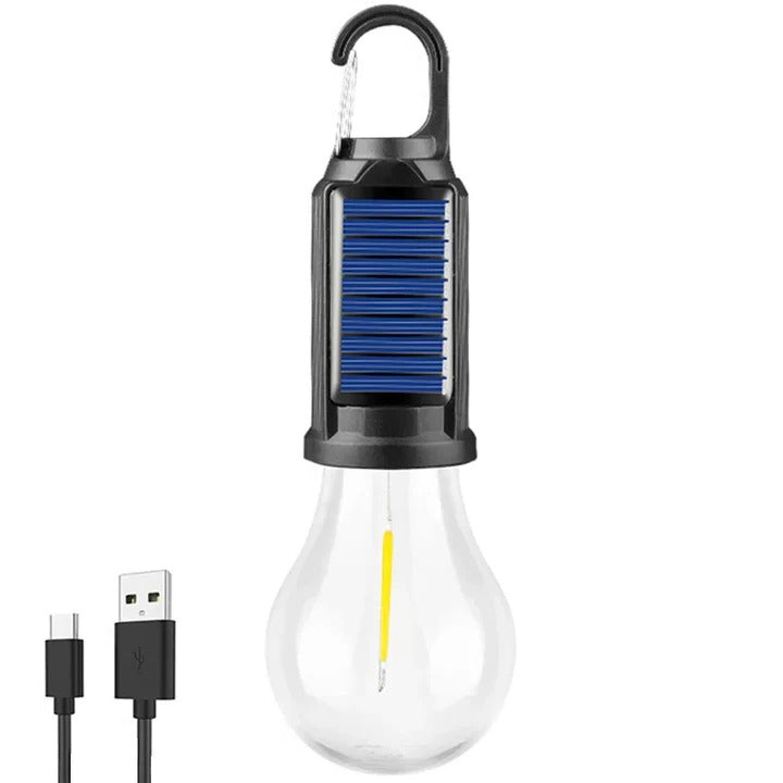 Lampe de camping solaire rechargeable à crochet