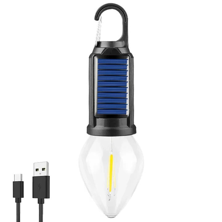 Lampe de camping solaire rechargeable à crochet