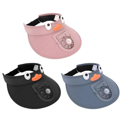 Casquette à visière pour enfant avec ventilateur rafraîchissant