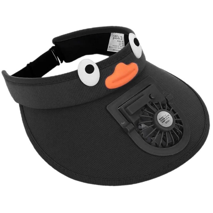 Casquette à visière pour enfant avec ventilateur rafraîchissant