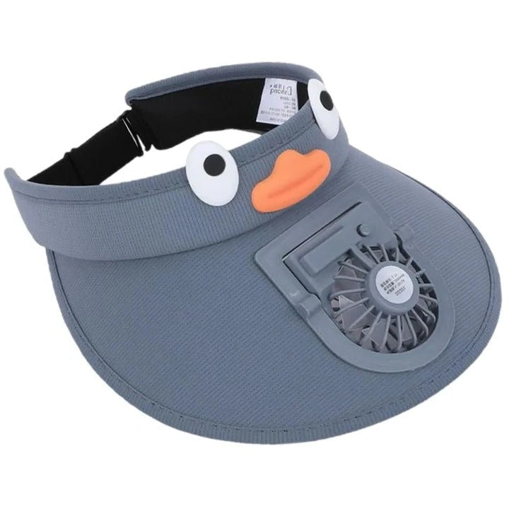 Casquette à visière pour enfant avec ventilateur rafraîchissant