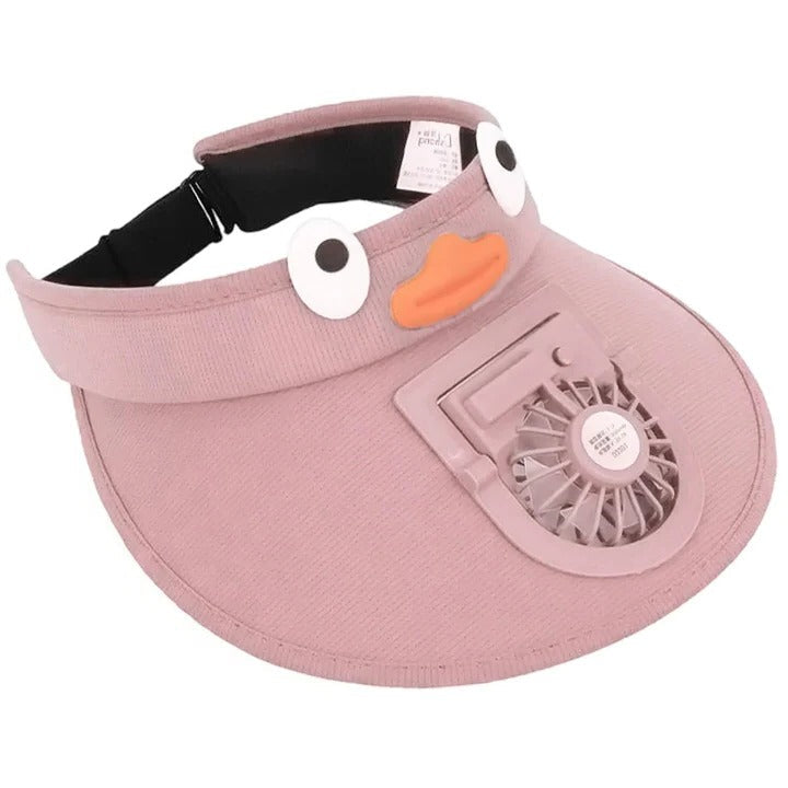 Casquette à visière pour enfant avec ventilateur rafraîchissant