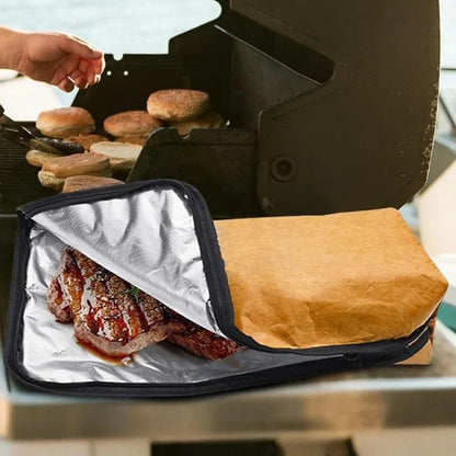 Sac couverture isotherme de repos pour viande de barbecue avec poignée