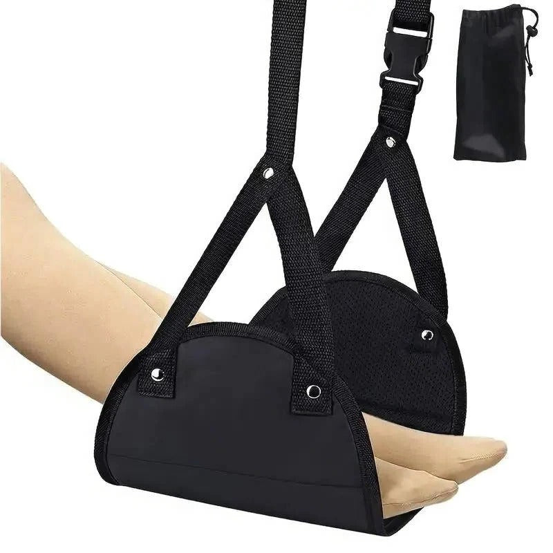 Hamac repose-pieds, repose-jambes portable de voyage et de bureau avec sangles réglables, lot de 2
