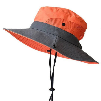 Chapeau de soleil pliable, style pêcheur avec protection UV et sangle réglable
