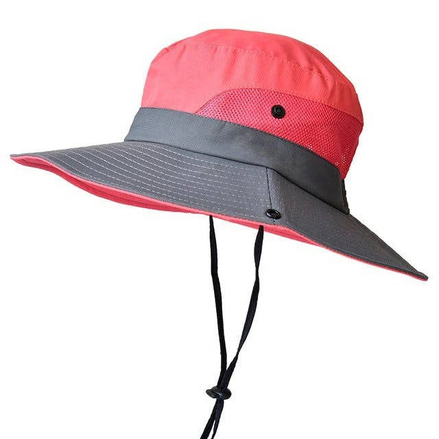 Chapeau de soleil pliable, style pêcheur avec protection UV et sangle réglable