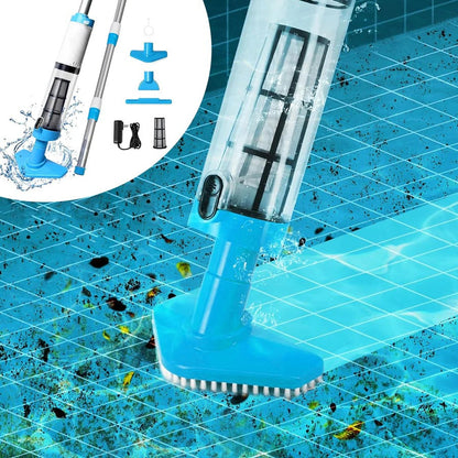 Aspirateur de piscine sans fil rechargeable avec têtes interchangeables