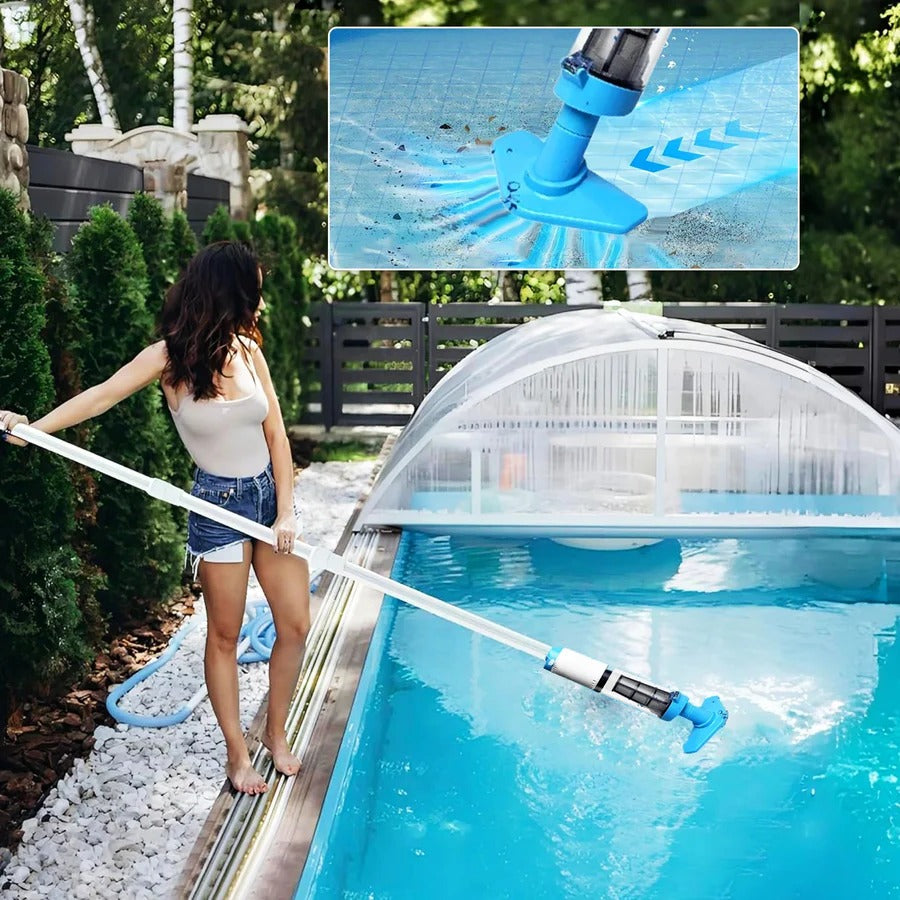 Aspirateur de piscine sans fil rechargeable avec têtes interchangeables