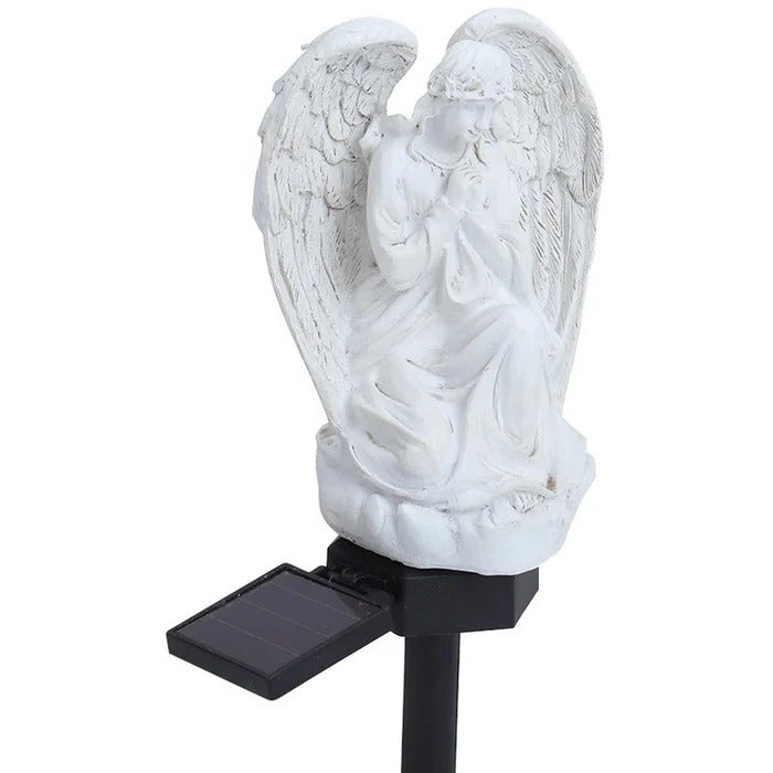 Lampe de jardin solaire décorative Ange avec éclairage LED