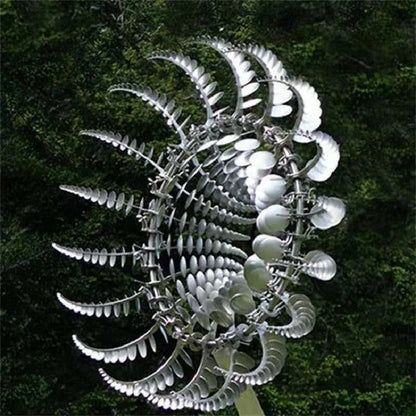 Grande éolienne cinétique, sculpture de jardin métallique d'extérieur