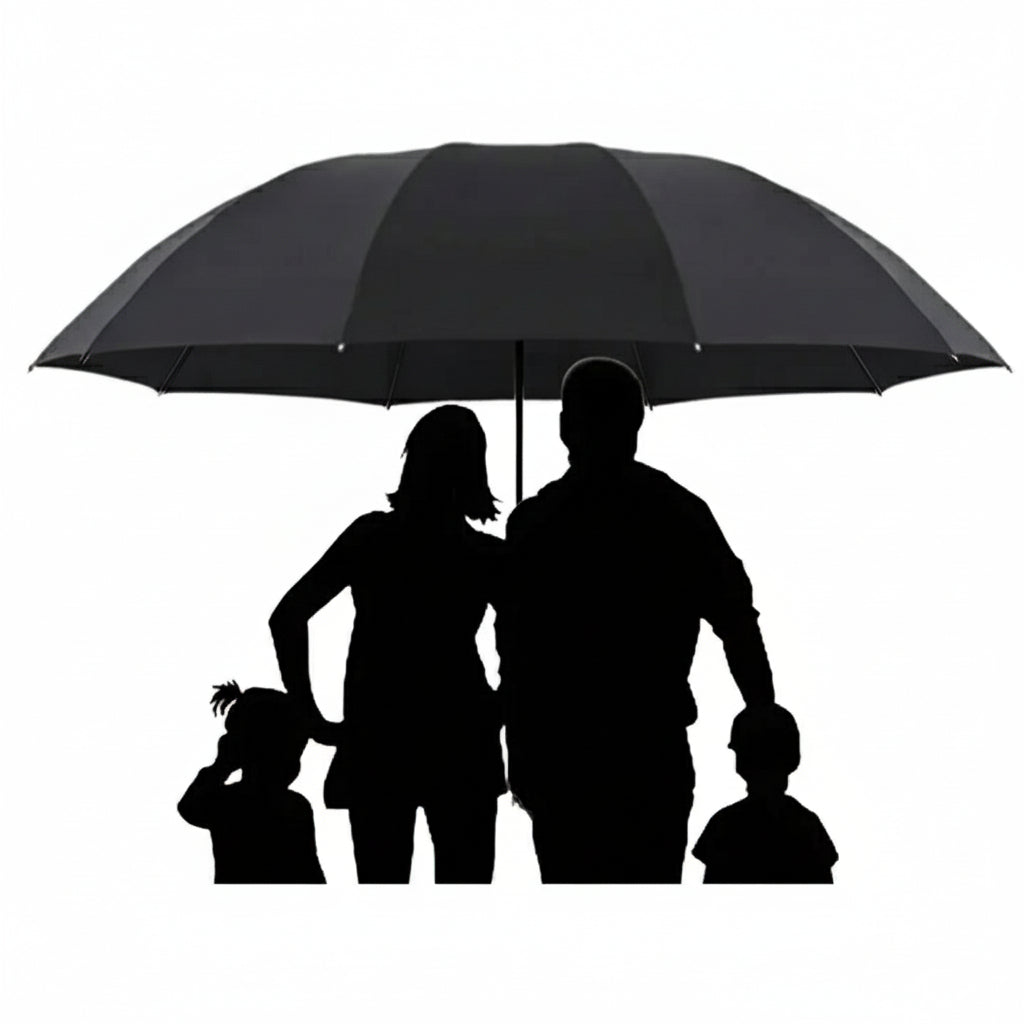 Parapluie pliant automatique à grande toile